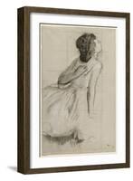 Danseuse, vue de profil sur la droite-Edgar Degas-Framed Giclee Print