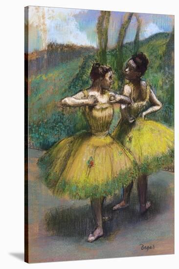 Danseuses Jupes Jaunes (Deux Danseuses En Jaun)-Edgar Degas-Stretched Canvas