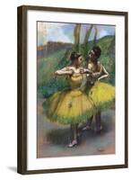 Danseuses Jupes Jaunes (Deux Danseuses En Jaun)-Edgar Degas-Framed Giclee Print