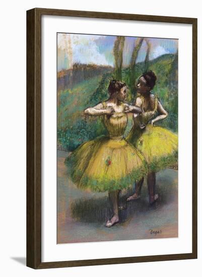 Danseuses Jupes Jaunes (Deux Danseuses En Jaun)-Edgar Degas-Framed Giclee Print