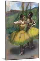 Danseuses Jupes Jaunes (Deux Danseuses En Jaun)-Edgar Degas-Mounted Giclee Print