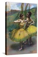 Danseuses Jupes Jaunes (Deux Danseuses En Jaun)-Edgar Degas-Stretched Canvas