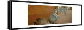 Danseuses montant un escalier-dancers mounting a staircase, around 1886-1888 Canvas,39 x 89,5 cm-EDGAR DEGAS-Framed Stretched Canvas