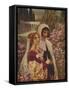 'Dante Aligheri - Dante and Beatrice in the Garden', c1925-Cesar Saccagi-Framed Stretched Canvas