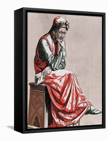 Dante Alighieri (1265-1321). Italian Poet-null-Framed Stretched Canvas