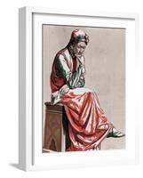 Dante Alighieri (1265-1321). Italian Poet-null-Framed Premium Giclee Print