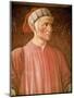 Dante Alighieri Detail of His Bust, from the Villa Carducci Series of Famous Men and Women, c. 1450-Andrea del Castagno-Mounted Giclee Print