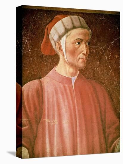 Dante Alighieri Detail of His Bust, from the Villa Carducci Series of Famous Men and Women, c. 1450-Andrea del Castagno-Stretched Canvas