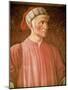 Dante Alighieri Detail of His Bust, from the Villa Carducci Series of Famous Men and Women, c. 1450-Andrea del Castagno-Mounted Giclee Print