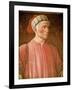 Dante Alighieri Detail of His Bust, from the Villa Carducci Series of Famous Men and Women, c. 1450-Andrea del Castagno-Framed Giclee Print