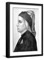 Dante Alighieri, Italian Florentine Poet-Giotto-Framed Giclee Print