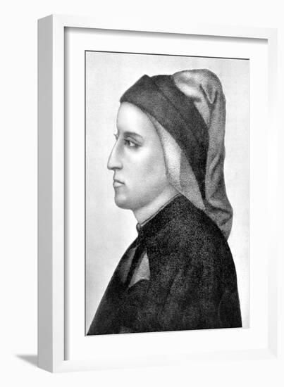 Dante Alighieri, Italian Florentine Poet-Giotto-Framed Giclee Print