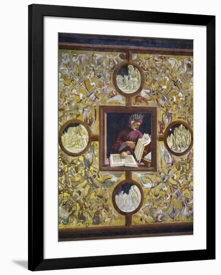 Dante Alighieri, Portrait from Illustrious People Cycle, 1499-1504-Luca Signorelli-Framed Giclee Print