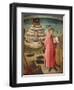 Dante Alighieri with Divine Comedy in His Hand and Mountains of Purgatory in Background-Dante Alighieri-Framed Giclee Print