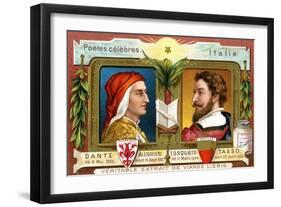 Dante Allighieri and Torquato Tasso, C1900-null-Framed Giclee Print