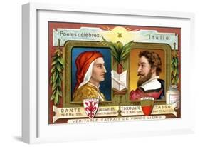 Dante Allighieri and Torquato Tasso, C1900-null-Framed Giclee Print