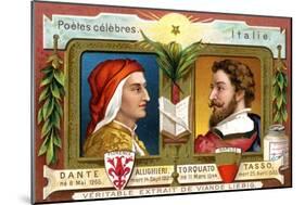 Dante Allighieri and Torquato Tasso, C1900-null-Mounted Giclee Print