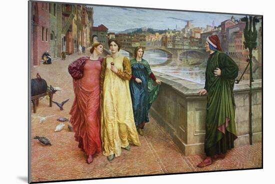 Dante and Beatrice, 1883-Henry Holiday-Mounted Premium Giclee Print