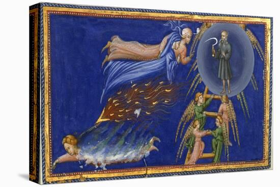 Dante and Beatrice Ascending To the Heaven Of Saturn-Dante Alighieri-Stretched Canvas