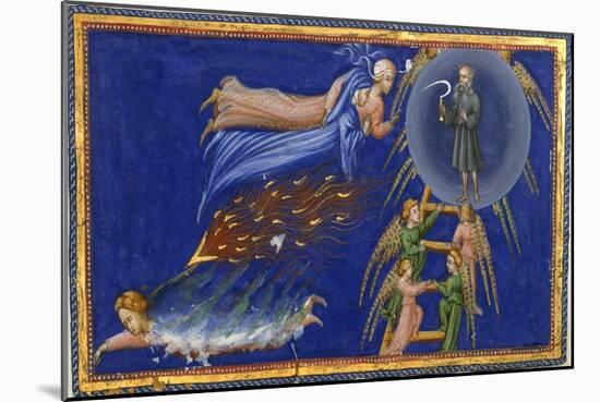 Dante and Beatrice Ascending To the Heaven Of Saturn-Dante Alighieri-Mounted Premium Giclee Print