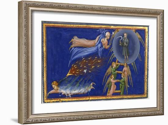 Dante and Beatrice Ascending To the Heaven Of Saturn-Dante Alighieri-Framed Giclee Print