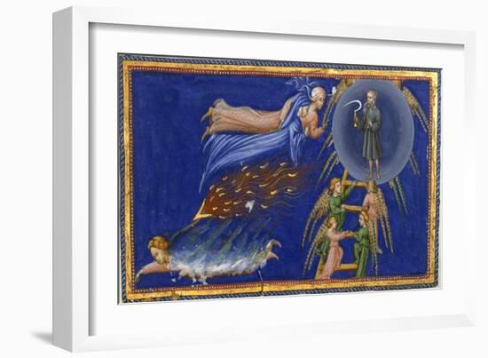 Dante and Beatrice Ascending To the Heaven Of Saturn-Dante Alighieri-Framed Giclee Print