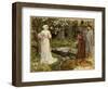 Dante and Beatrice, C.1916-17 (Oil on Canvas)-John William Waterhouse-Framed Giclee Print