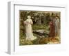 Dante and Beatrice, C.1916-17 (Oil on Canvas)-John William Waterhouse-Framed Giclee Print