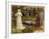 Dante and Beatrice, C.1916-17 (Oil on Canvas)-John William Waterhouse-Framed Giclee Print