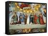 Dante and Beatrice Speak to the Teachers of Wisdom-Philipp Veit-Framed Stretched Canvas