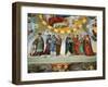 Dante and Beatrice Speak to the Teachers of Wisdom-Philipp Veit-Framed Giclee Print