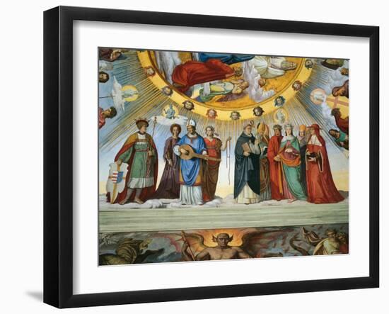 Dante and Beatrice Speak to the Teachers of Wisdom-Philipp Veit-Framed Giclee Print