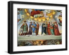 Dante and Beatrice Speak to the Teachers of Wisdom-Philipp Veit-Framed Giclee Print