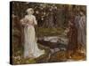 Dante and Beatrice-John William Waterhouse-Stretched Canvas