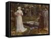 Dante and Beatrice-John William Waterhouse-Framed Stretched Canvas