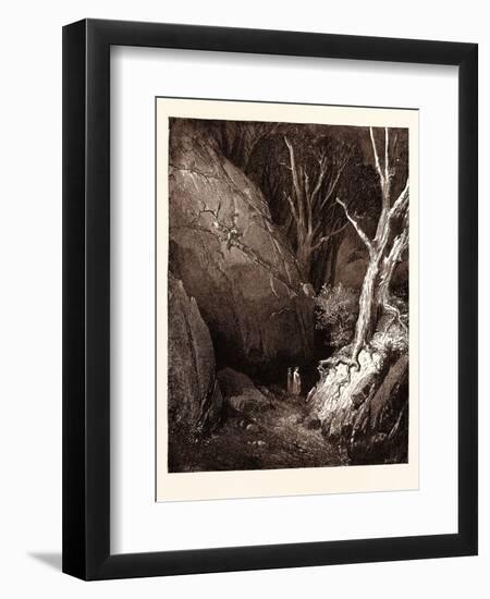 Dante and His Guide-Gustave Dore-Framed Giclee Print