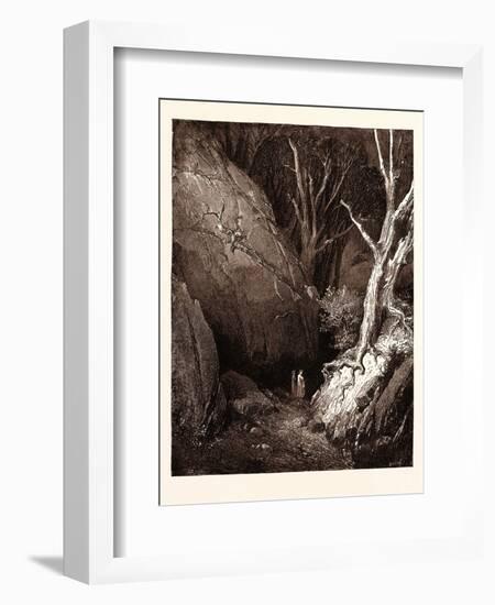 Dante and His Guide-Gustave Dore-Framed Giclee Print