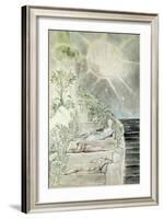 Dante and Statius Sleeping, Virgil Watching-William Blake-Framed Giclee Print