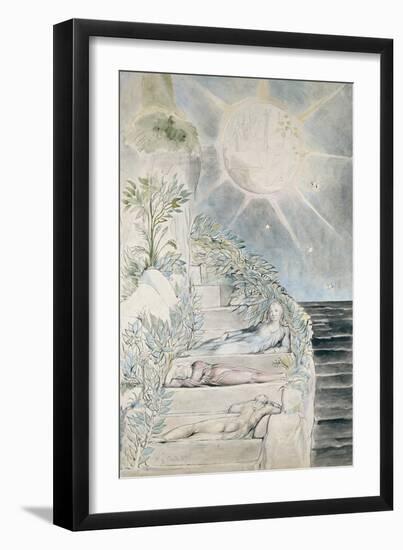 Dante and Statius Sleeping-William Blake-Framed Giclee Print