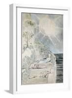 Dante and Statius Sleeping-William Blake-Framed Giclee Print