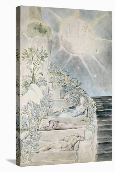 Dante and Statius Sleeping-William Blake-Stretched Canvas