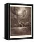 Dante and the River of Lethe-Gustave Dore-Framed Stretched Canvas