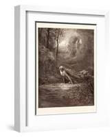 Dante and the River of Lethe-Gustave Dore-Framed Giclee Print