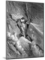 Dante and Virgil at the Edge of the Abyss from Which a Foetid Smell Steamed Up, 1863-Gustave Doré-Mounted Giclee Print