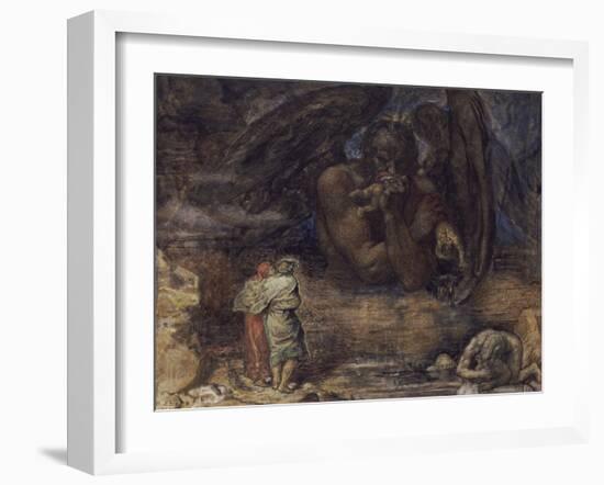 Dante and Virgil Encounter Lucifer in Hell, 1923-Henry John Stock-Framed Giclee Print