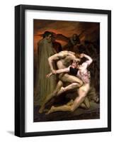 Dante and Virgil in Hell, 1850-William Adolphe Bouguereau-Framed Giclee Print