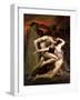 Dante and Virgil in Hell, 1850-William Adolphe Bouguereau-Framed Giclee Print