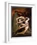 Dante and Virgil in Hell, 1850-William Adolphe Bouguereau-Framed Premium Giclee Print