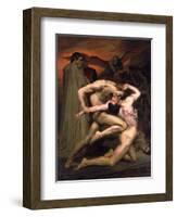 Dante and Virgil in Hell, 1850-William-Adolphe Bouguereau-Framed Giclee Print