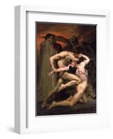 Dante and Virgil in Hell, 1850-William-Adolphe Bouguereau-Framed Giclee Print